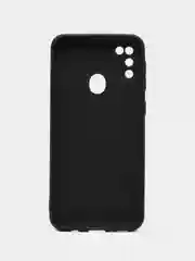 Черный чехол для Samsung M21 силиконовый (Silicone Case) с защитой тыльной камеры