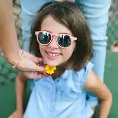 Бежевый очки солнцезащитные, очки солнечные, для девочек 4-10 лет