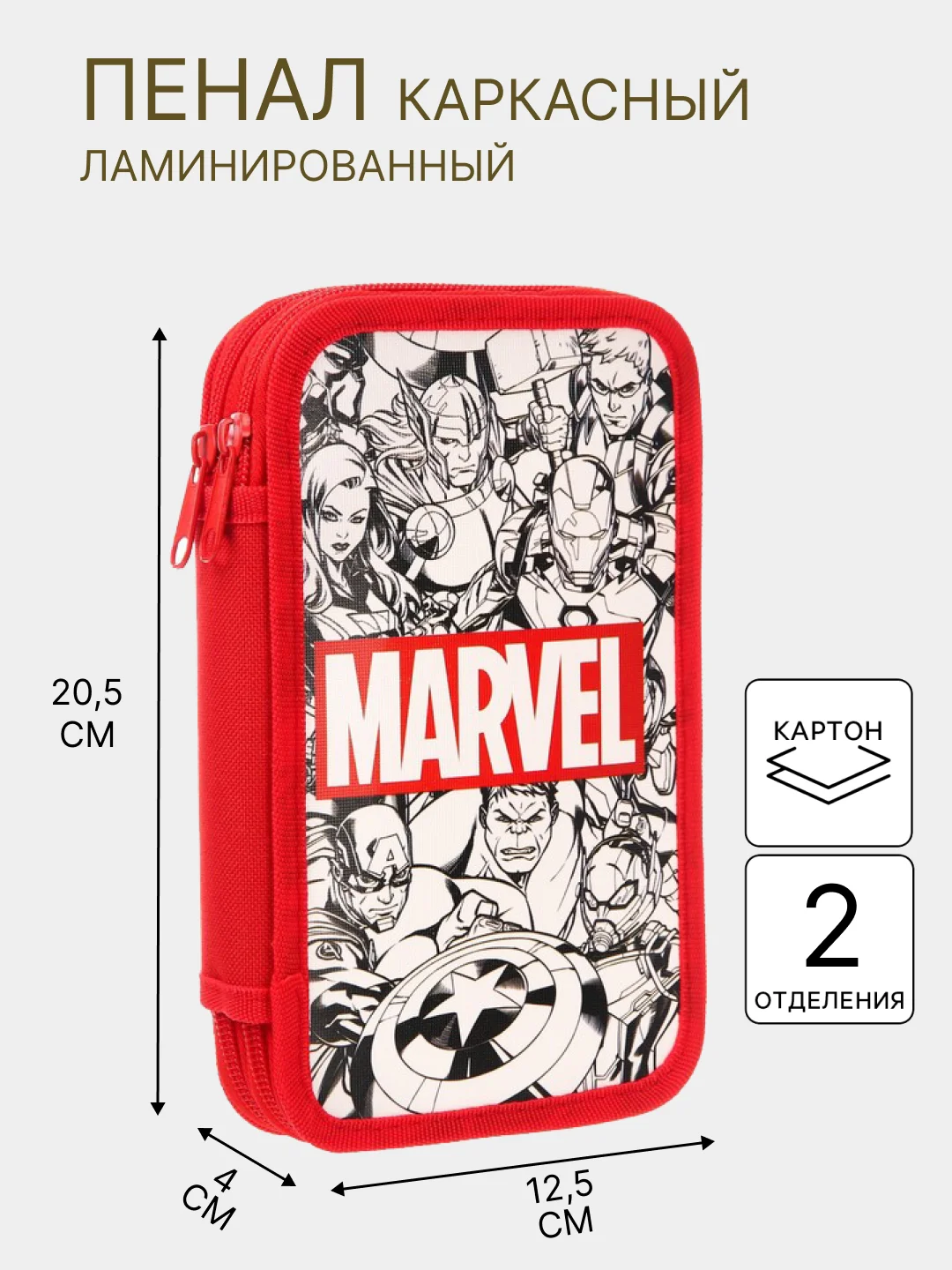 Прозрачный пенал школьный каркасный, 1 и 2 секционный, разные виды