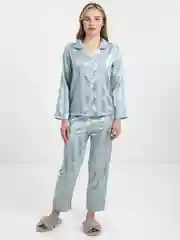 Бирюзовый пижама женская с брюками