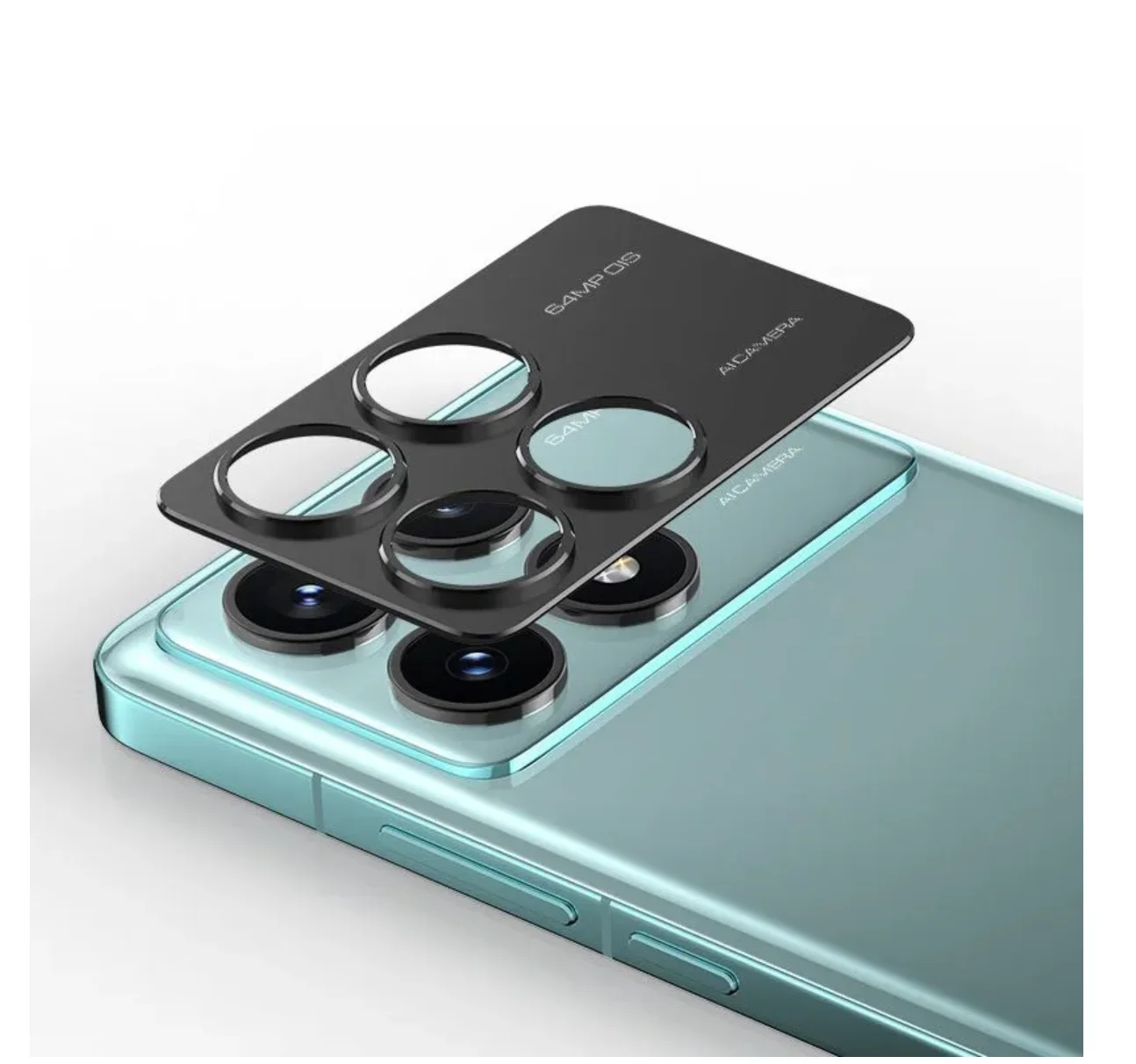 Черный стекло для камеры Xiaomi Poco X6 (Сяоми Поко Икс 6)