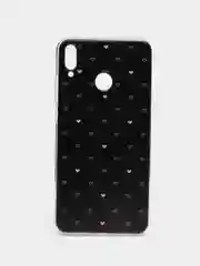 Черный силиконовый чехол на Honor 8X / Хонор 8Х прозрачный, с рисунком, защита камеры