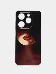 Фиолетовый чехол на Tecno Spark Go 2024/20C / Текно Спарк Го 2024/20C прозрачный, с рисунком