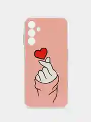 Коралловый чехол на Samsung Galaxy A15 / Самсунг А15 прозрачный, с рисунком, защита камеры