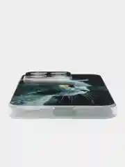 Тёмно-серый силиконовый чехол на Honor X8B / Хонор X8B прозрачный, с рисунком, защита камеры