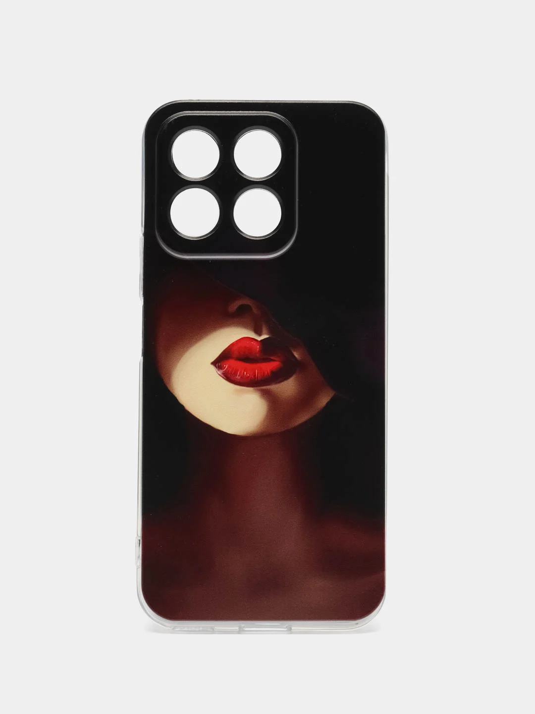 Фиолетовый силиконовый чехол на Honor X8B / Хонор X8B прозрачный, с рисунком, защита камеры