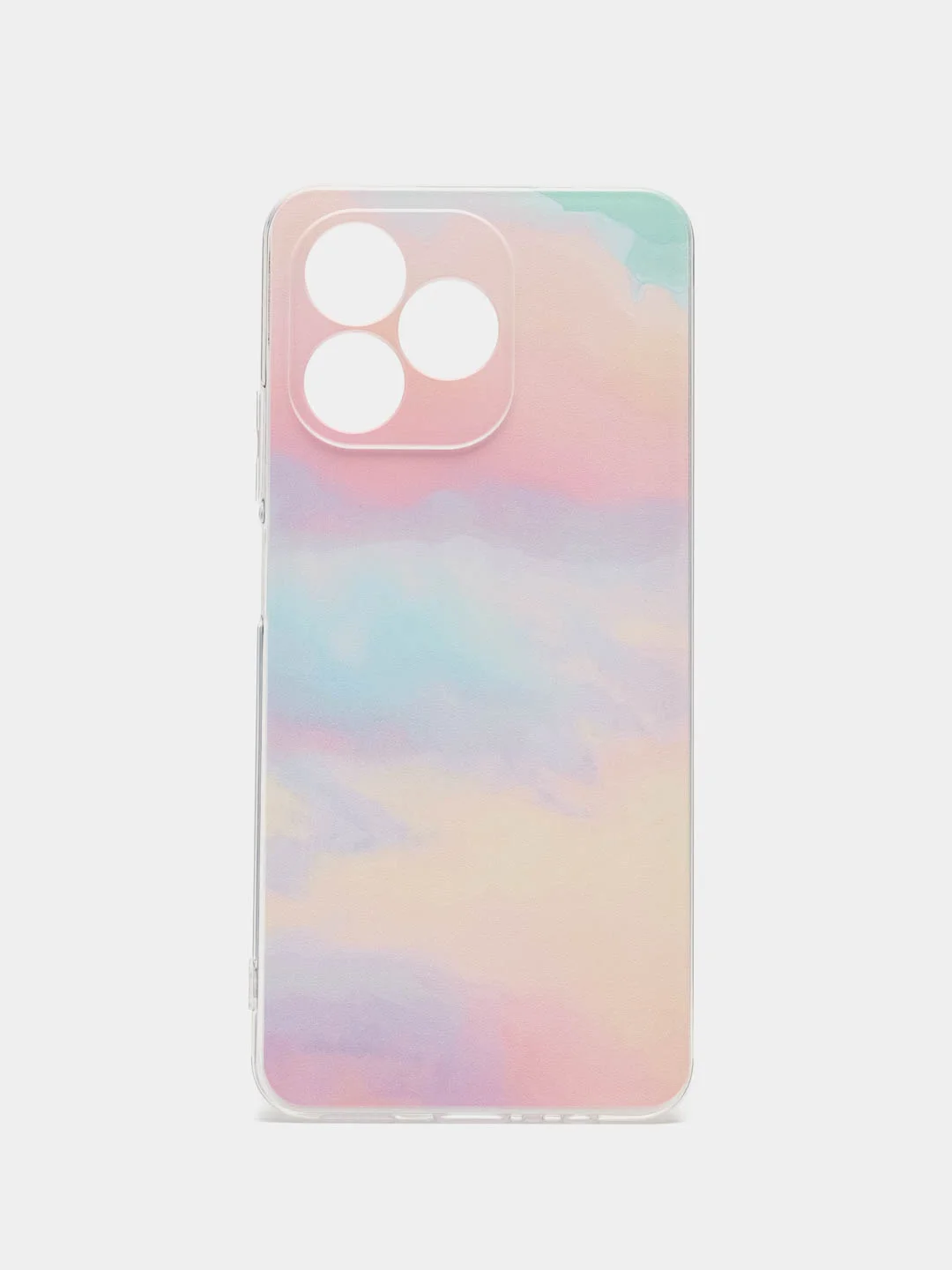 Пудровый силиконовый чехол на Realme C53/C51/Note 50 / Реалми С53/С51/Нот 50 прозрачный, с рисунком