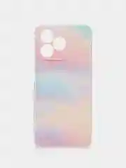 Пудровый силиконовый чехол на Realme C53/C51/Note 50 / Реалми С53/С51/Нот 50 прозрачный, с рисунком