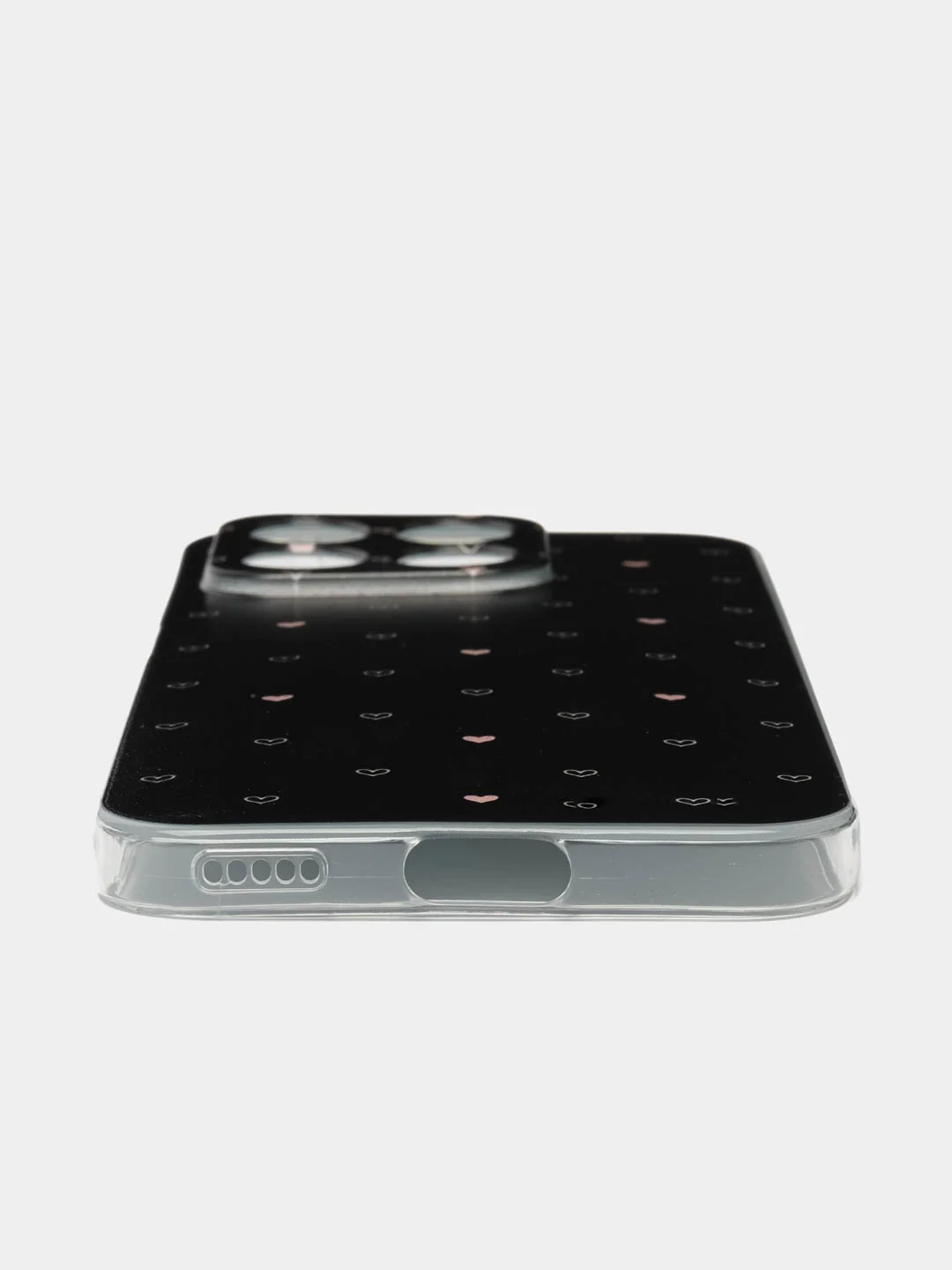 Черный силиконовый чехол на Honor X8B / Хонор X8B прозрачный, с рисунком, защита камеры