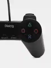 Черный геймпад для компьютера Dialog GP-A01, джойстик для пк