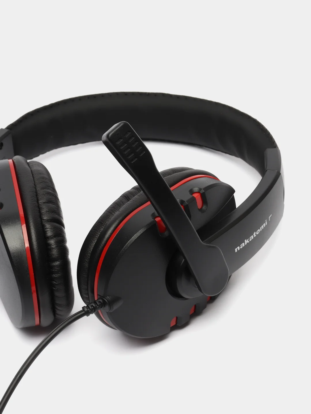 Черный наушники игровые с микрофоном Nakatomi HS-T50MV компьютерные