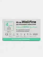 Иглы для шприц-ручек WellFine TW 32G, толщина 0,23 мм, длина 4 мм, ультратонкие, 100 штук