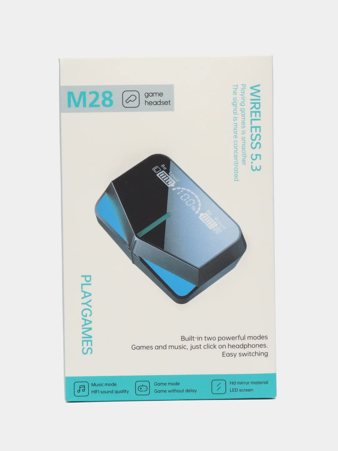Наушники беспроводные М-28 с микрофоном, Bluetooth, microUSB, USB