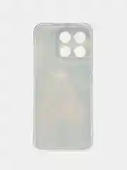 Коричневый силиконовый чехол на Honor X8B / Хонор X8B прозрачный, с рисунком, защита камеры
