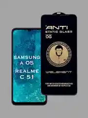 Защитное стекло Anti-Static для Samsung Galaxy A05, A05s, Realme C51,C53, Poco C65