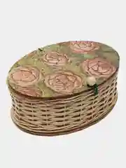 Шкатулка овальная №1 с принтом на крышке