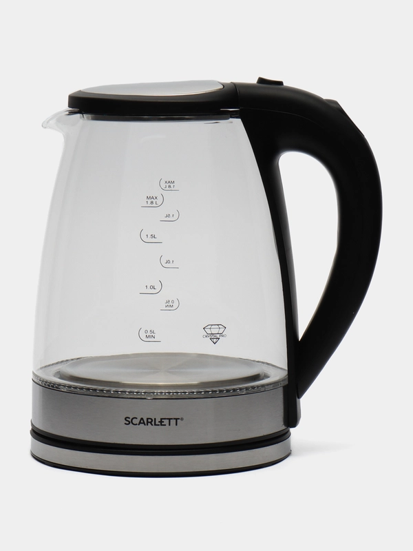 Чайник электрический Scarlett SC-EK27G35 1.8 л, прозрачный, серебристый