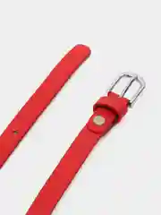 Красный ремень женский, узкий, 1,5см