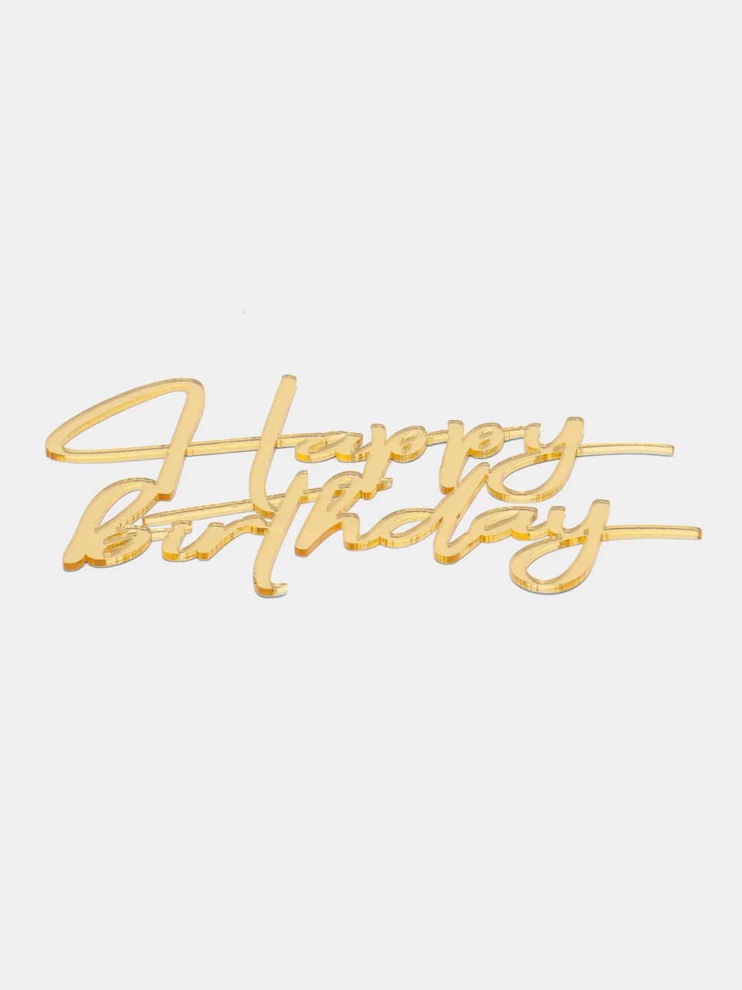 Горчичный топпер для украшения торта Happy birthday
