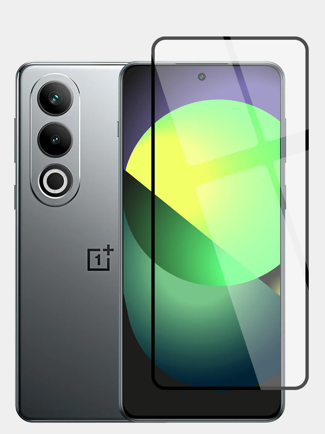 Прозрачный 1-2 шт стекло для OnePlus Ace 3V защитное BROSCORP с олеофобным покрытием и черной рамкой