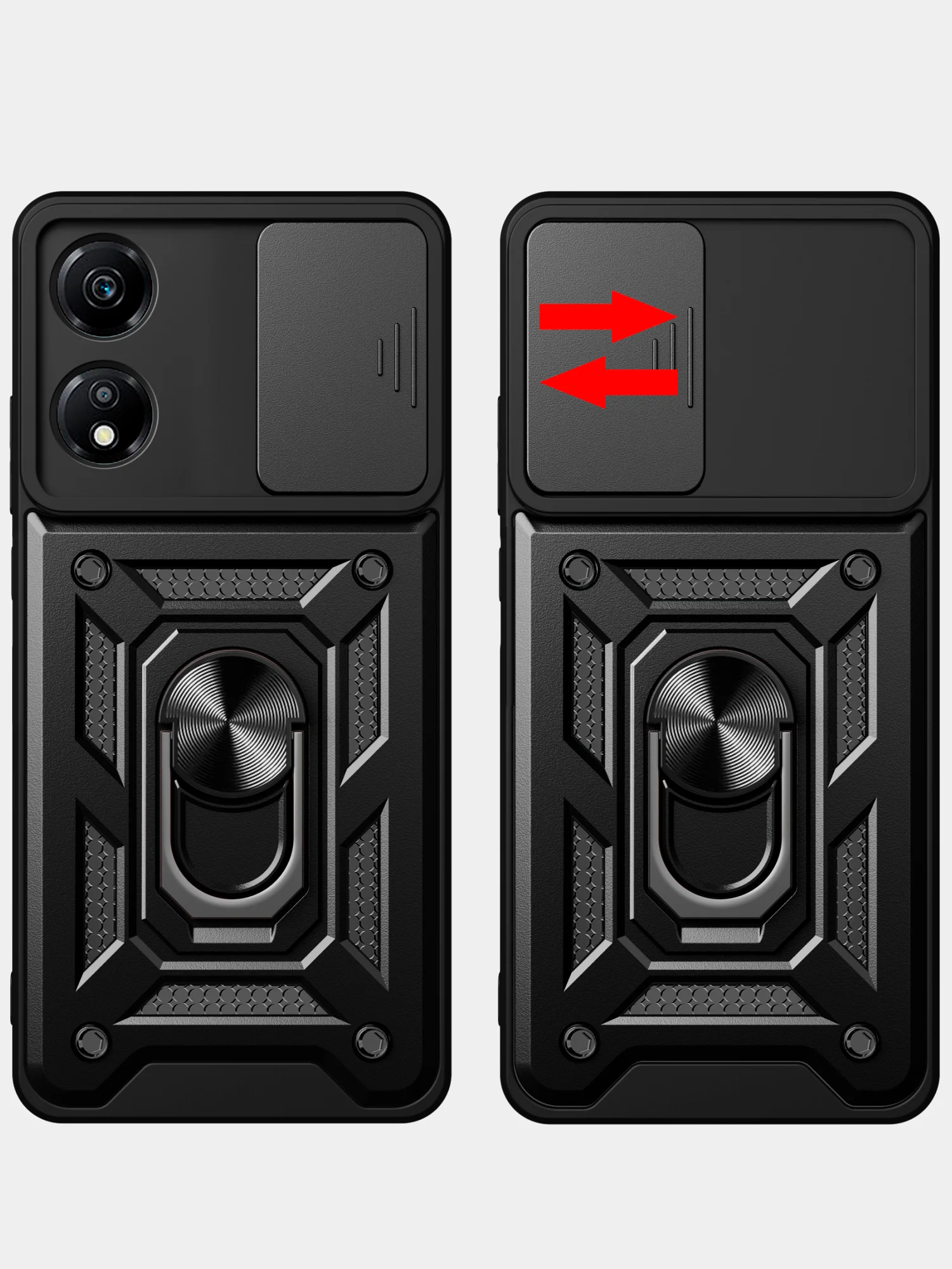 Красный чехол противоударный armors для Honor X5 Plus / Хонор Х5 + с защитой камеры