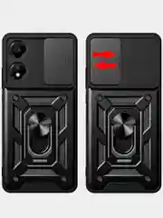 Красный чехол противоударный armors для Honor X5 Plus / Хонор Х5 + с защитой камеры