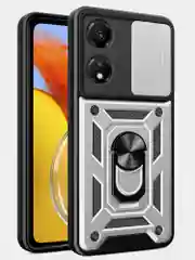 Серебряный чехол противоударный armors для Honor X5 Plus / Хонор Х5 + с защитой камеры