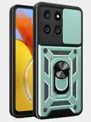 Зеленый чехол противоударный armors для Honor X6A / Хонор Х6А с защитой камеры
