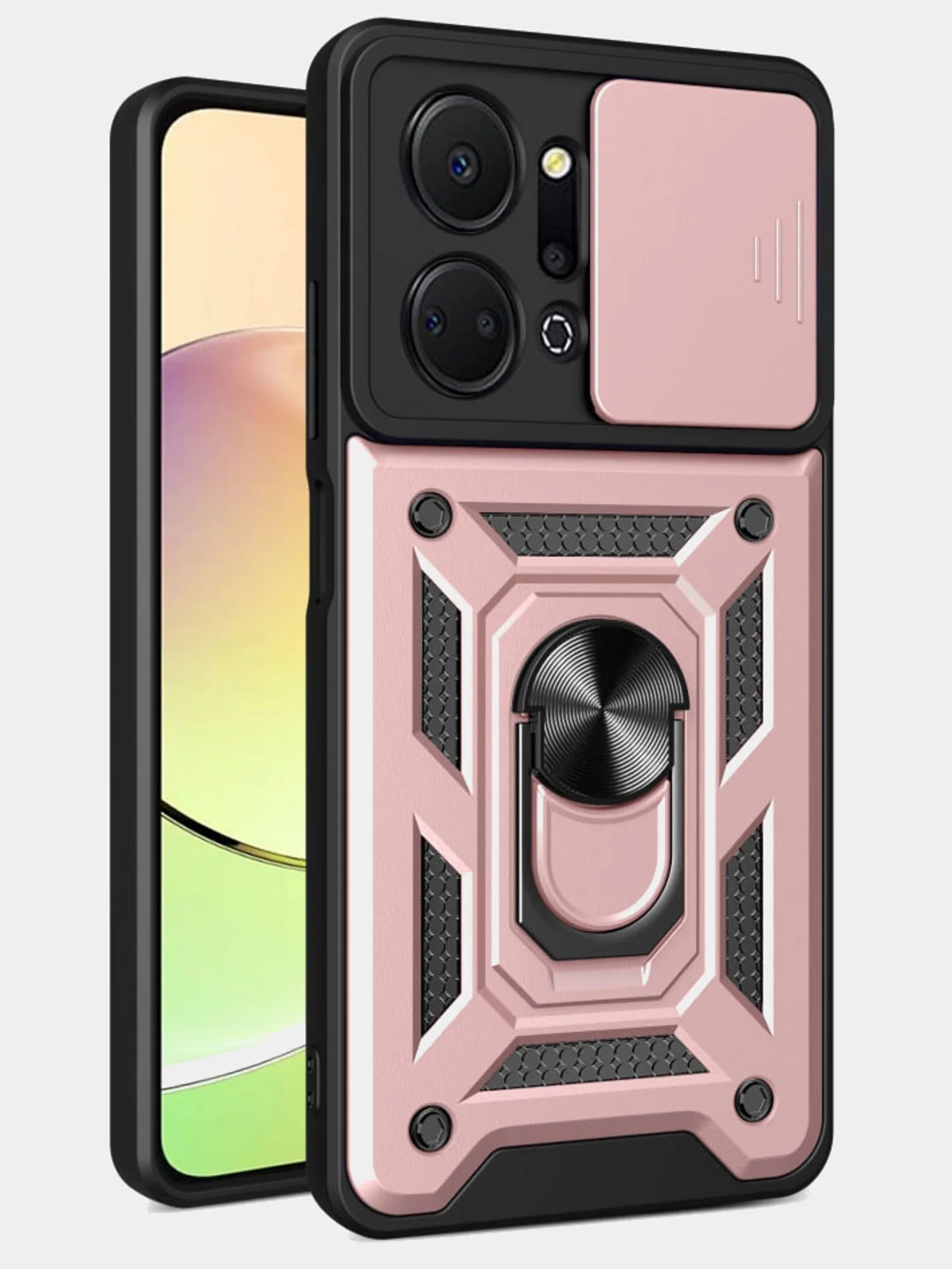 Золотой чехол противоударный armors для Honor X7A и Honor X7A Plus / Хонор Х7А и Хонор Х7А +