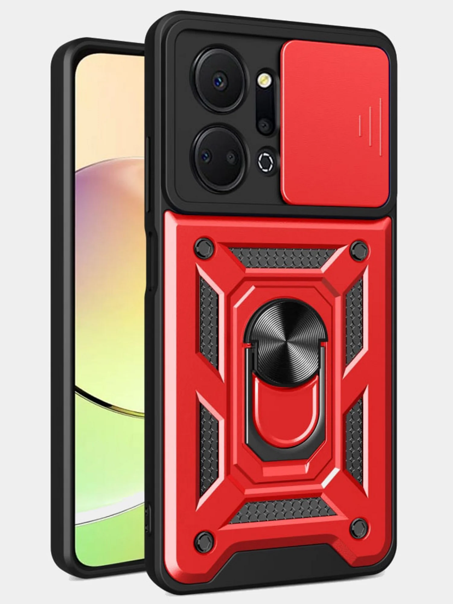 Красный чехол противоударный armors для Honor X7A и Honor X7A Plus / Хонор Х7А и Хонор Х7А +