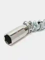 Ключ свечной L-образный с карданом 16x250мм с резиновым фиксатором и пружиной