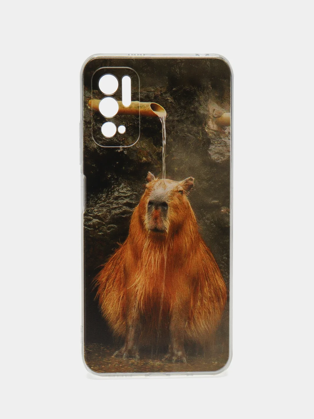 Коричневый чехол на Xiaomi Redmi Note 10T/10 5G/Poco M3 Pro / Сяоми Редми Нот 10T прозрачный