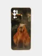 Коричневый чехол на Xiaomi Redmi Note 10T/10 5G/Poco M3 Pro / Сяоми Редми Нот 10T прозрачный