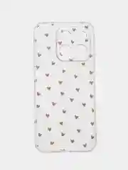 Коралловый меланж силиконовый чехол на Honor X8B / Хонор X8B прозрачный, с рисунком, защита камеры