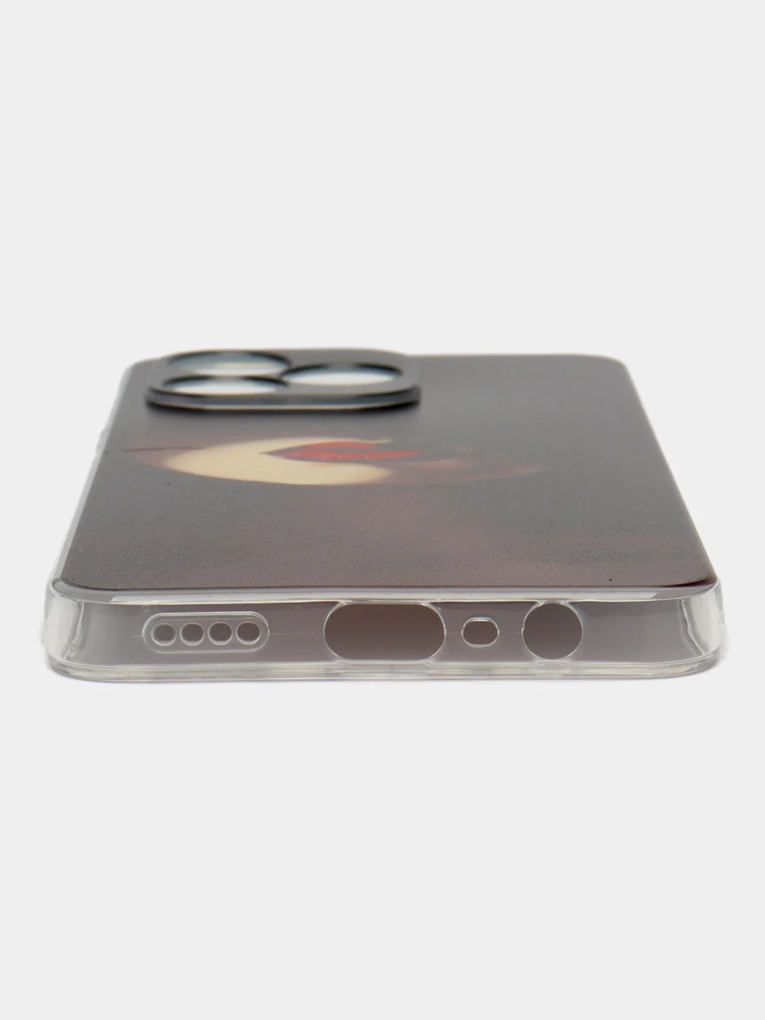 Фиолетовый силиконовый чехол на Realme C53/C51/Note 50 / Реалми С53/С51/Нот 50 прозрачный, с рисунком