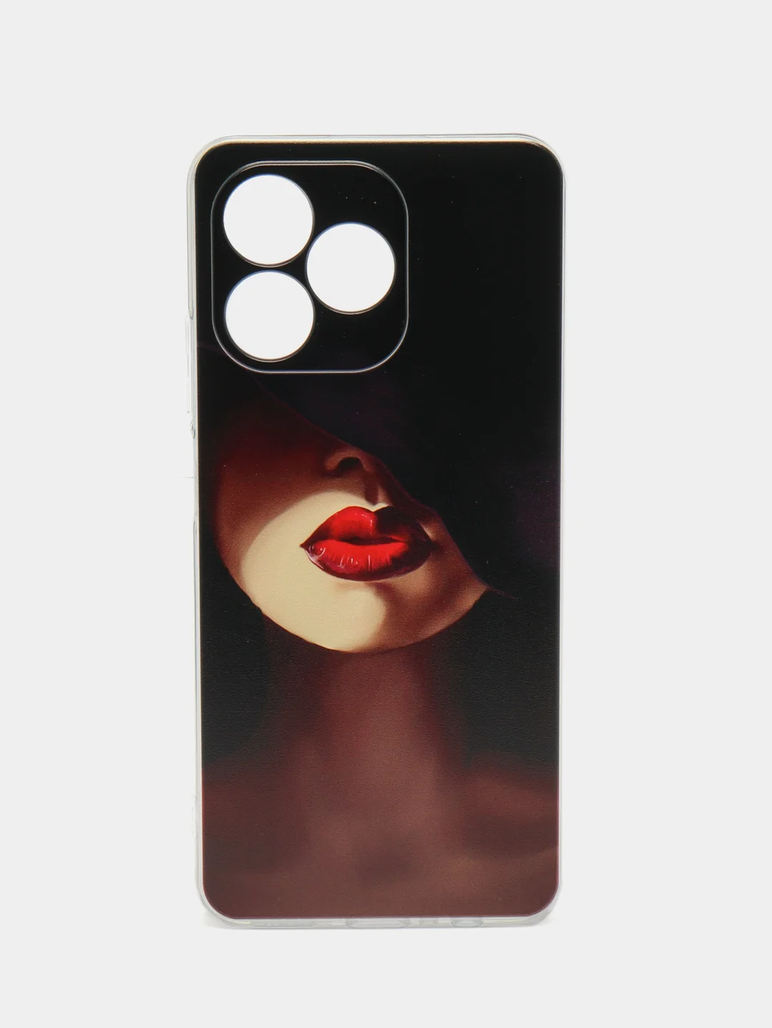 Фиолетовый силиконовый чехол на Realme C53/C51/Note 50 / Реалми С53/С51/Нот 50 прозрачный, с рисунком