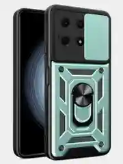Зеленый чехол противоударный armors для Honor X8A / Хонор Х8А с защитой камеры