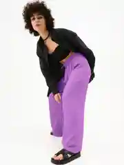 Аметистовый брюки женские, широкие