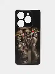 Оливковый чехол на Tecno Spark 20 Pro/20S Pro / Текно Спарк 20 Про/20S Про прозрачный, с рисунком