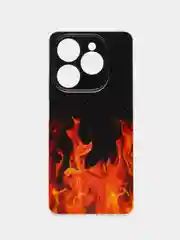 Оранжевый чехол на Tecno Spark 20 Pro/20S Pro / Текно Спарк 20 Про/20S Про прозрачный, с рисунком