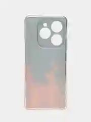 Оранжевый чехол на Tecno Spark 20 Pro/20S Pro / Текно Спарк 20 Про/20S Про прозрачный, с рисунком