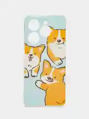 Светло-оранжевый чехол на Tecno Spark 20 Pro/20S Pro / Текно Спарк 20 Про/20S Про прозрачный, с рисунком