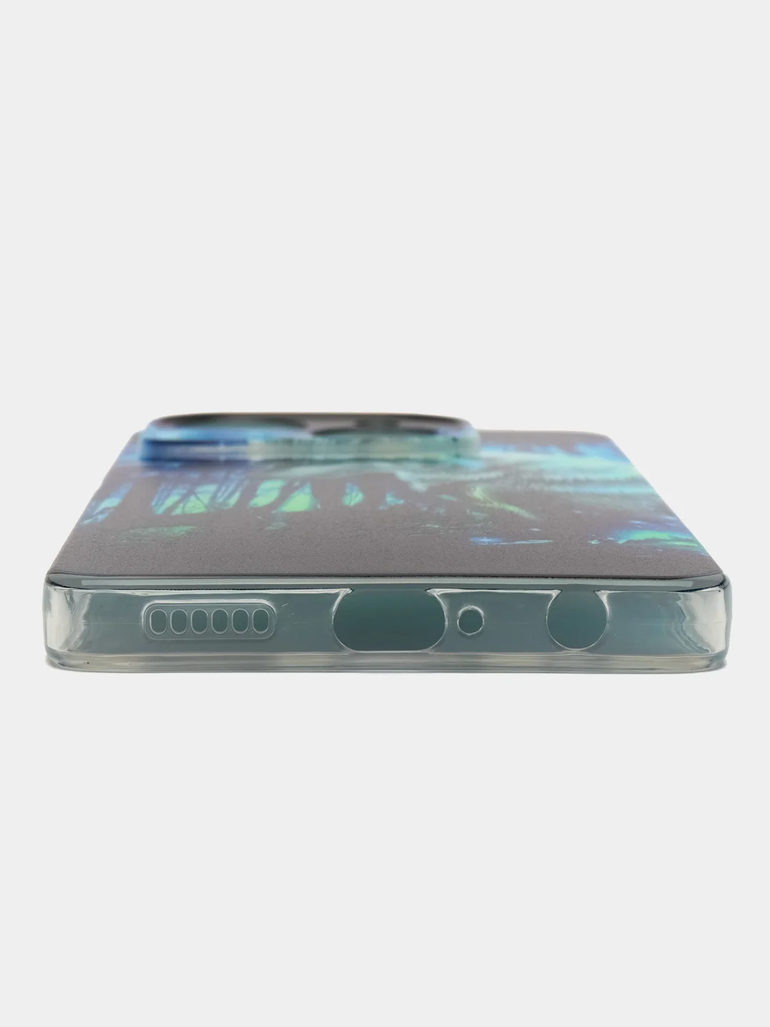 Синий чехол на Tecno Spark 20 Pro/20S Pro / Текно Спарк 20 Про/20S Про прозрачный, с рисунком