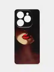 Фиолетовый чехол на Tecno Spark 20 Pro/20S Pro / Текно Спарк 20 Про/20S Про прозрачный, с рисунком