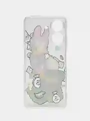 Вишнёвый чехол на Xiaomi Redmi 13C/Poco C65 / Сяоми Редми 13C/Поко С65 прозрачный, защита камеры