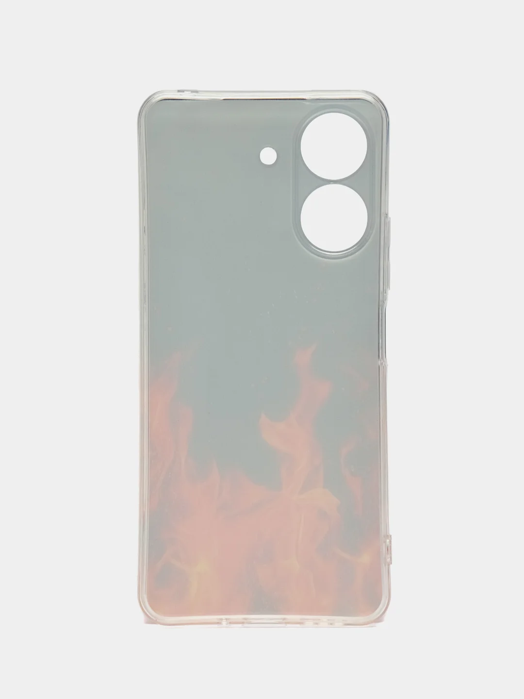 Оранжевый чехол на Xiaomi Redmi 13C/Poco C65 / Сяоми Редми 13C/Поко С65 прозрачный, защита камеры