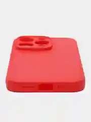 Красный чехол для iPhone 14 Pro / Айфон 14 Про, силиконовый, цветной, матовый