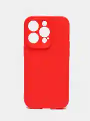 Красный чехол для iPhone 14 Pro / Айфон 14 Про, силиконовый, цветной, матовый