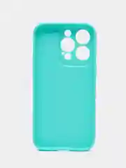 Бирюзовый чехол для iPhone 14 Pro / Айфон 14 Про, силиконовый, цветной, матовый