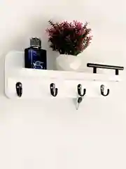 Белый ключница с полкой, на стену